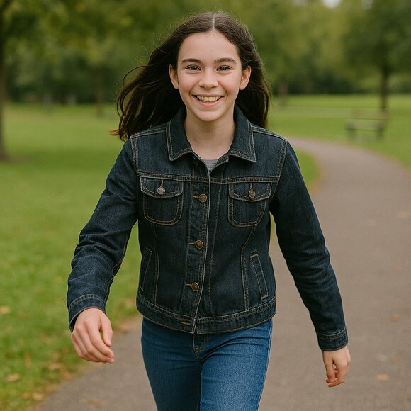 Tommy Hilfiger Girls Jean Jacket Sz L - Picture 1 of 5